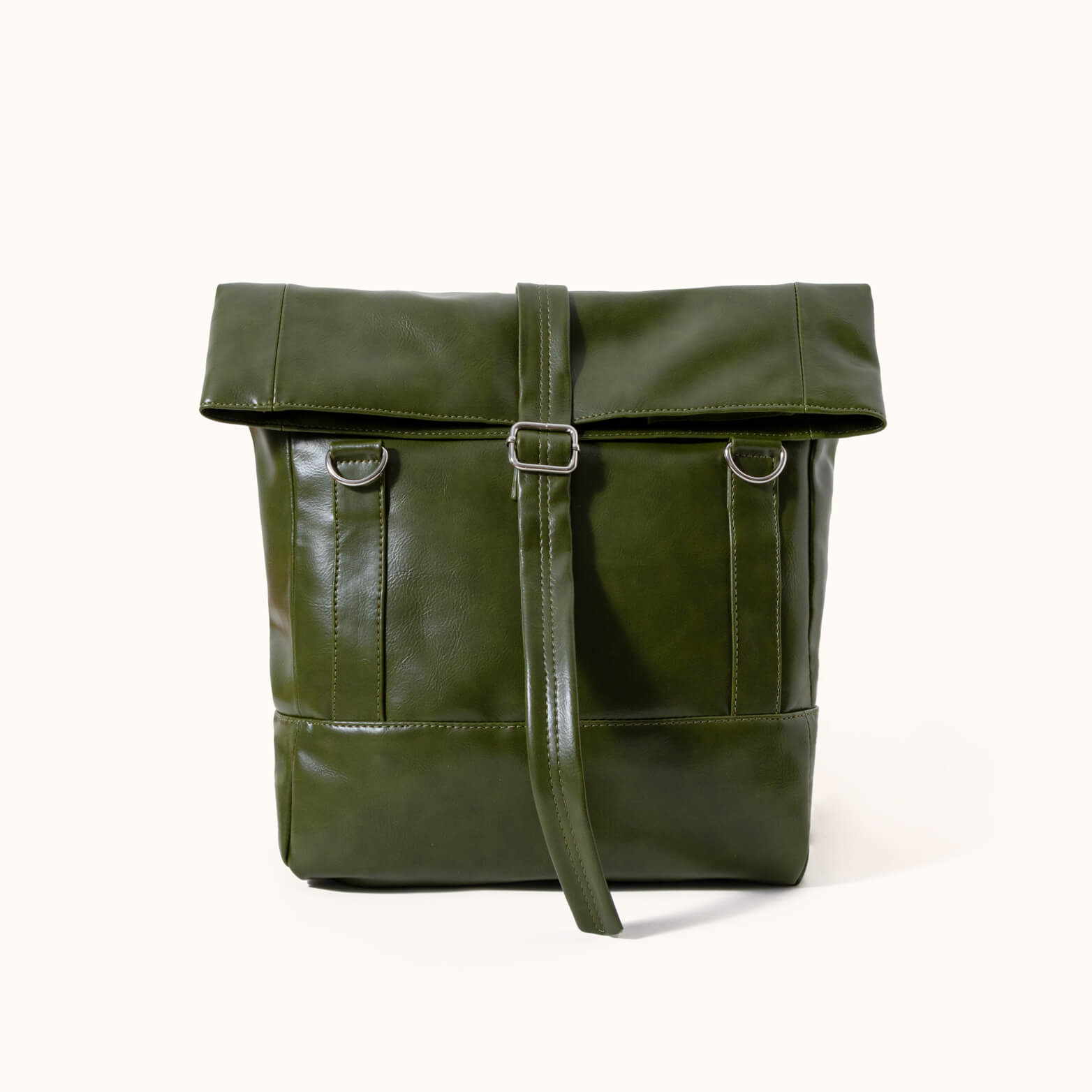 Small Wanderlust Rolltop, Olive | Convertible backpack | Lee Coren