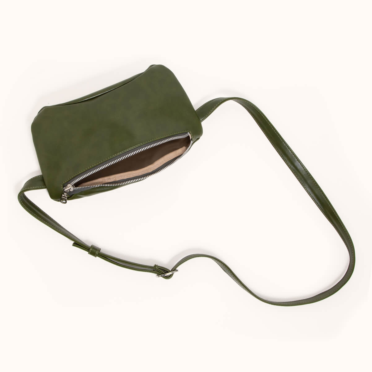 Essential Belt Bag, Olive | Vegan Leather Fanny Pack | Lee Coren