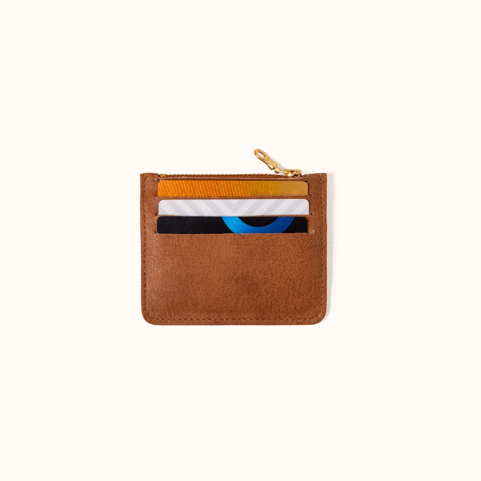 Vegan Leather Coin Wallet | Card Wallet, Camel | Lee Coren