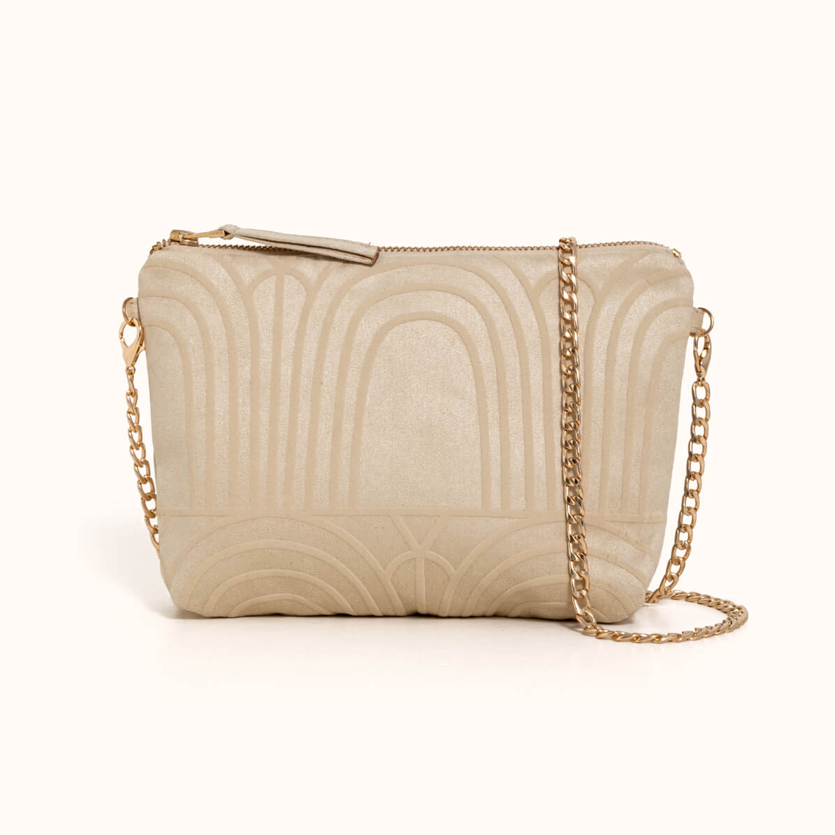 Dulce Clutch and Chain, Embossed Arches
