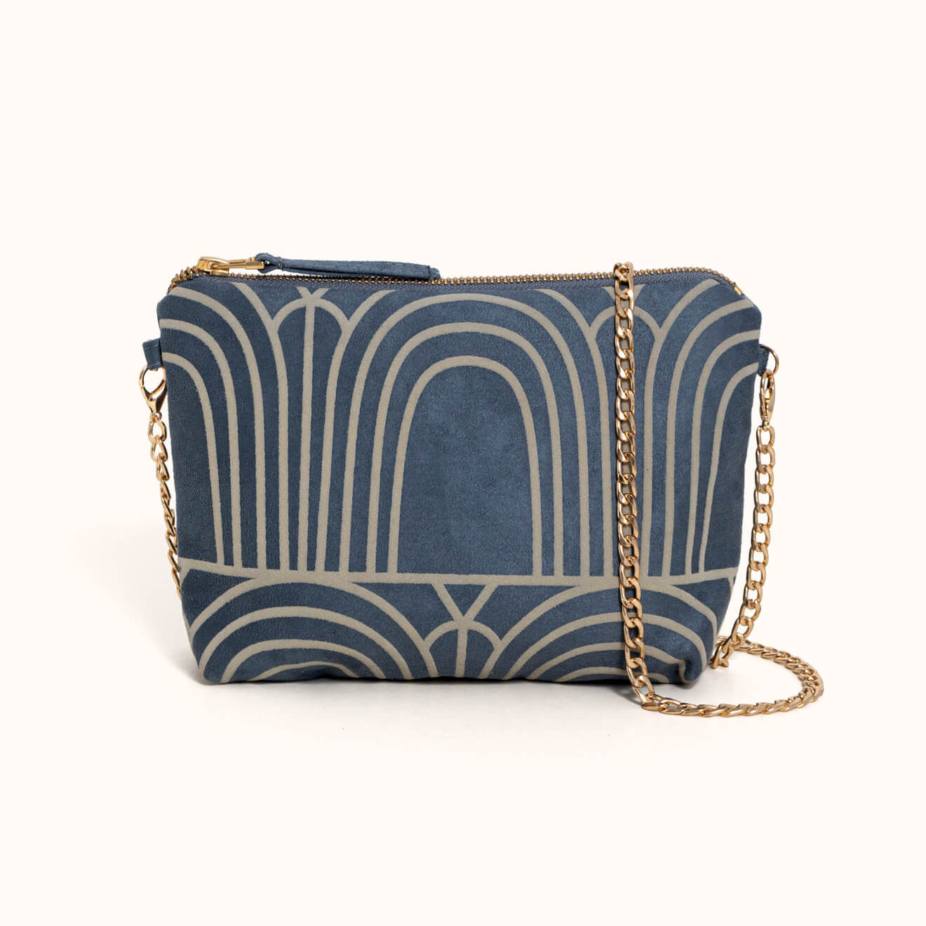 Dulce Clutch and Chain, Vintage Blue Arches