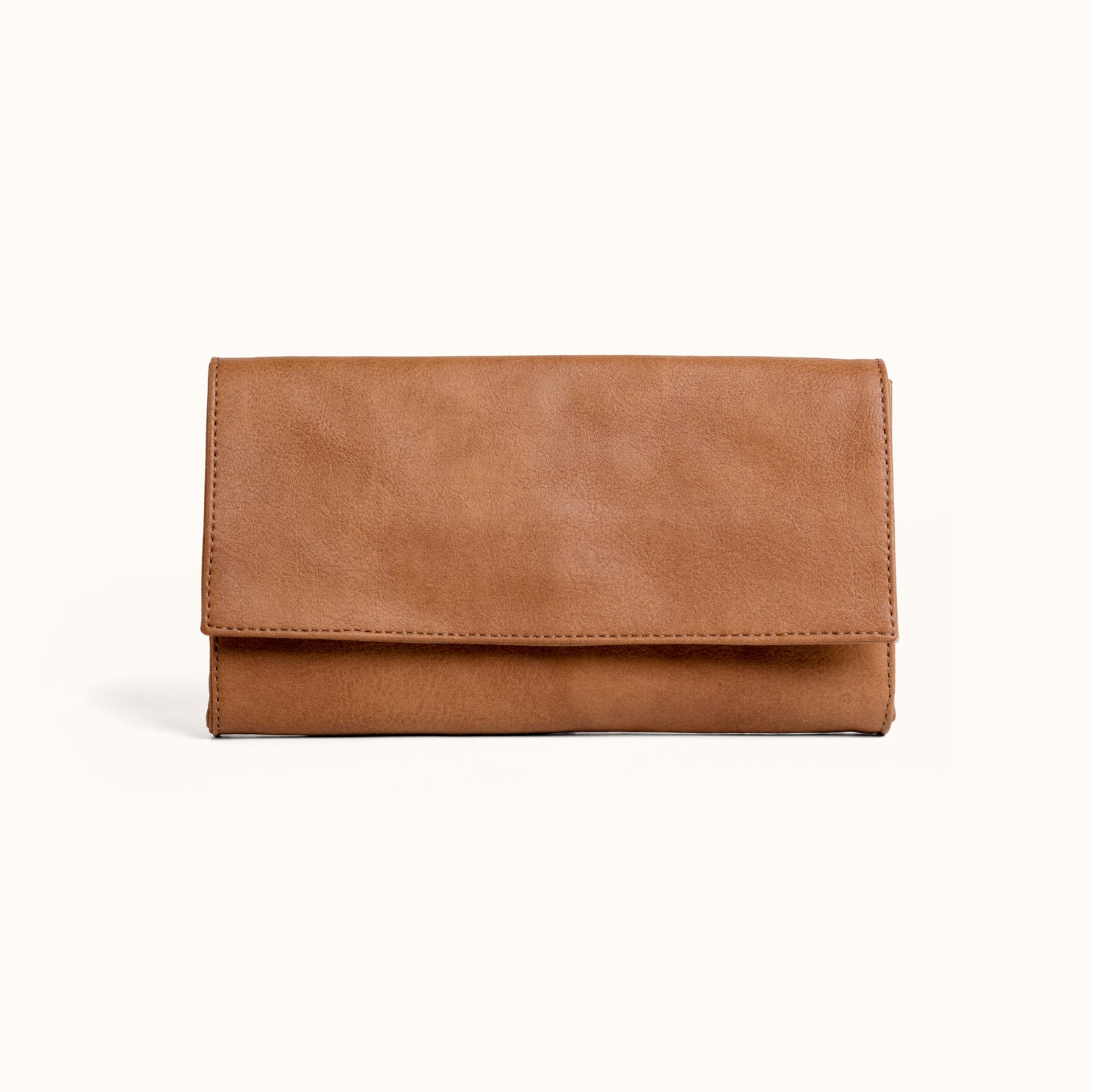 Large Minimal Wallet, Camel | Vegan Leather Wallet | Lee Coren