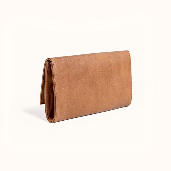 Vegan Leather Wallet | Lee Coren | Large Minimal Wallet, Camel