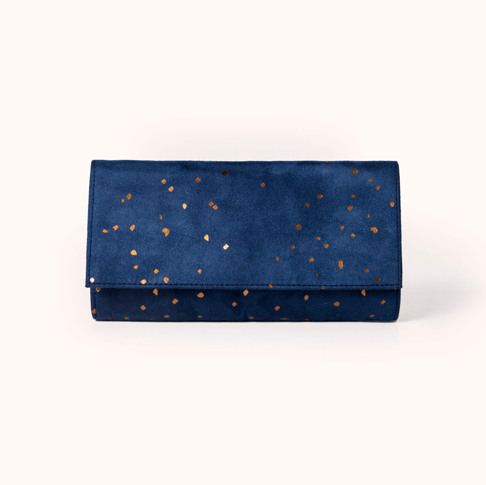 Large Minimal Wallet, Confetti Indigo | Non Leather Wallet | Lee Coren
