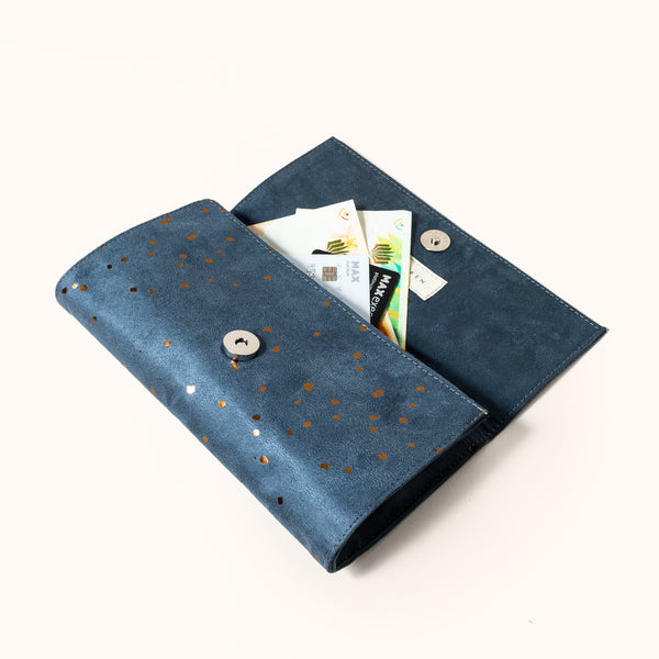 Large Minimal Wallet, Confetti Slate | Large Wallet for Women | Lee Coren