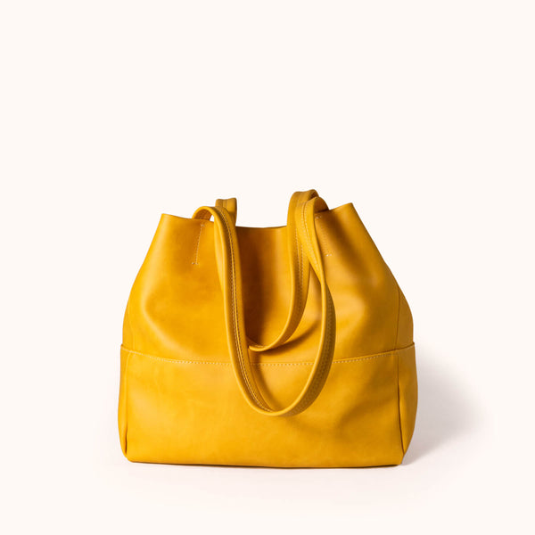Mezzo Tote Bag, Mustard | Mustard Tote Bag | Vegan Bag | Lee Coren