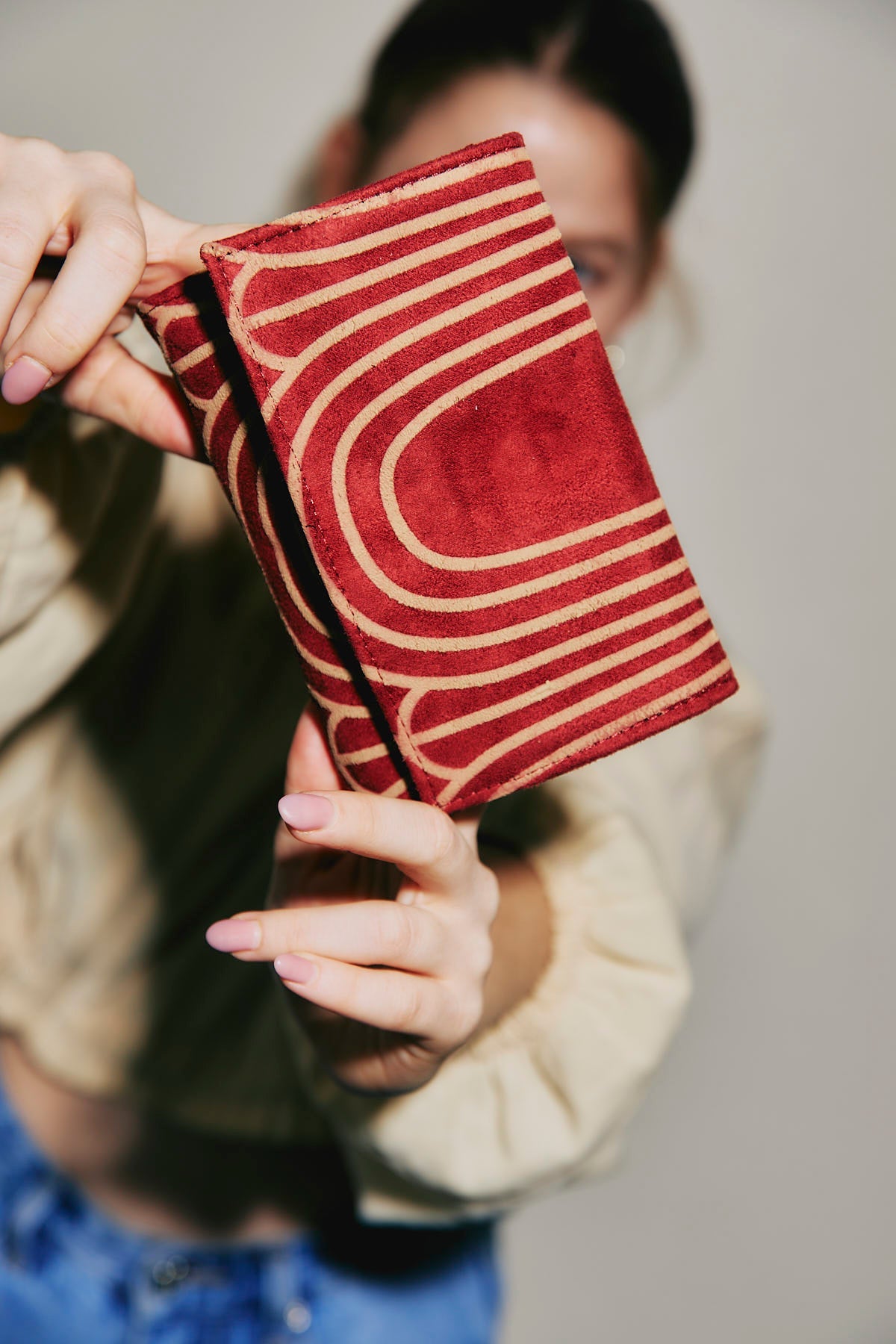 Minimal Wallet, Burgundy Arches | Vegan Women’s Wallet | Lee Coren