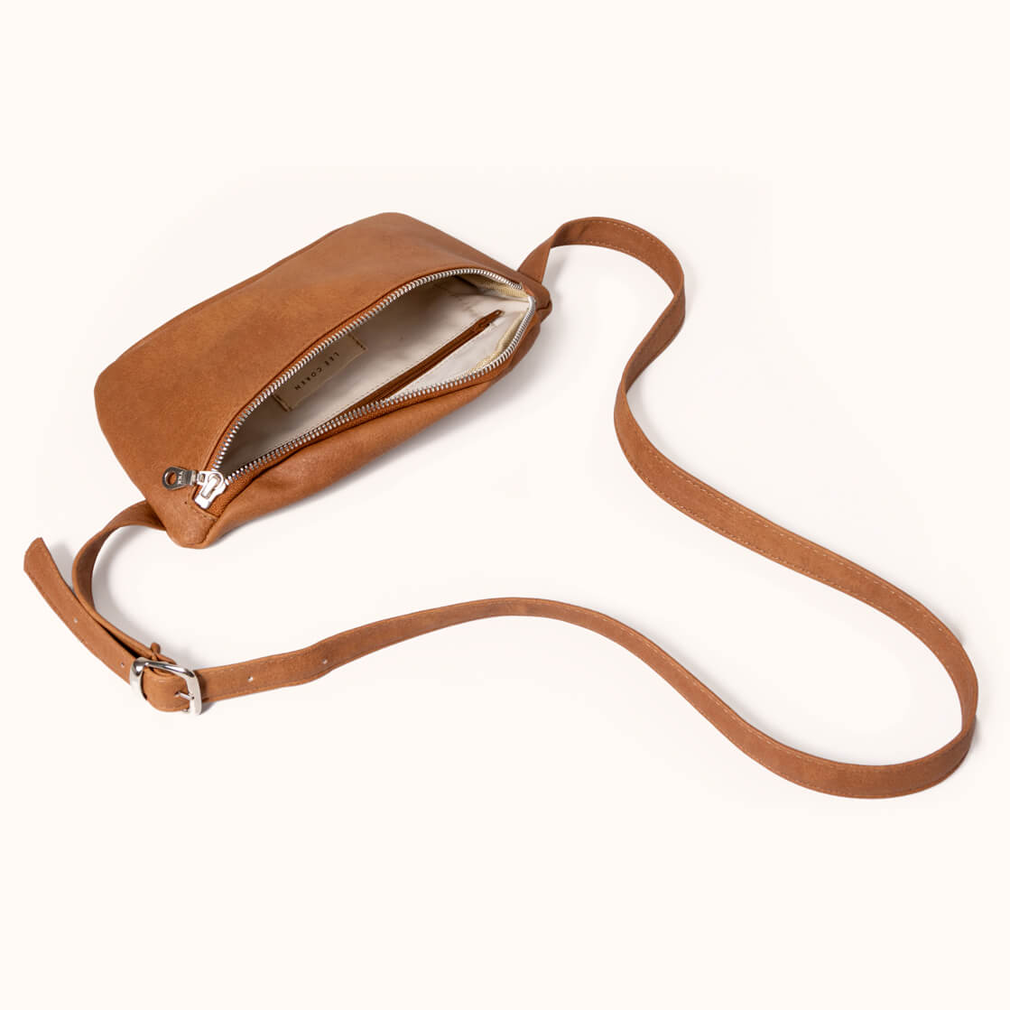 Vegan Leather Fanny pack | Essential Belt Bag, Camel | Lee Coren