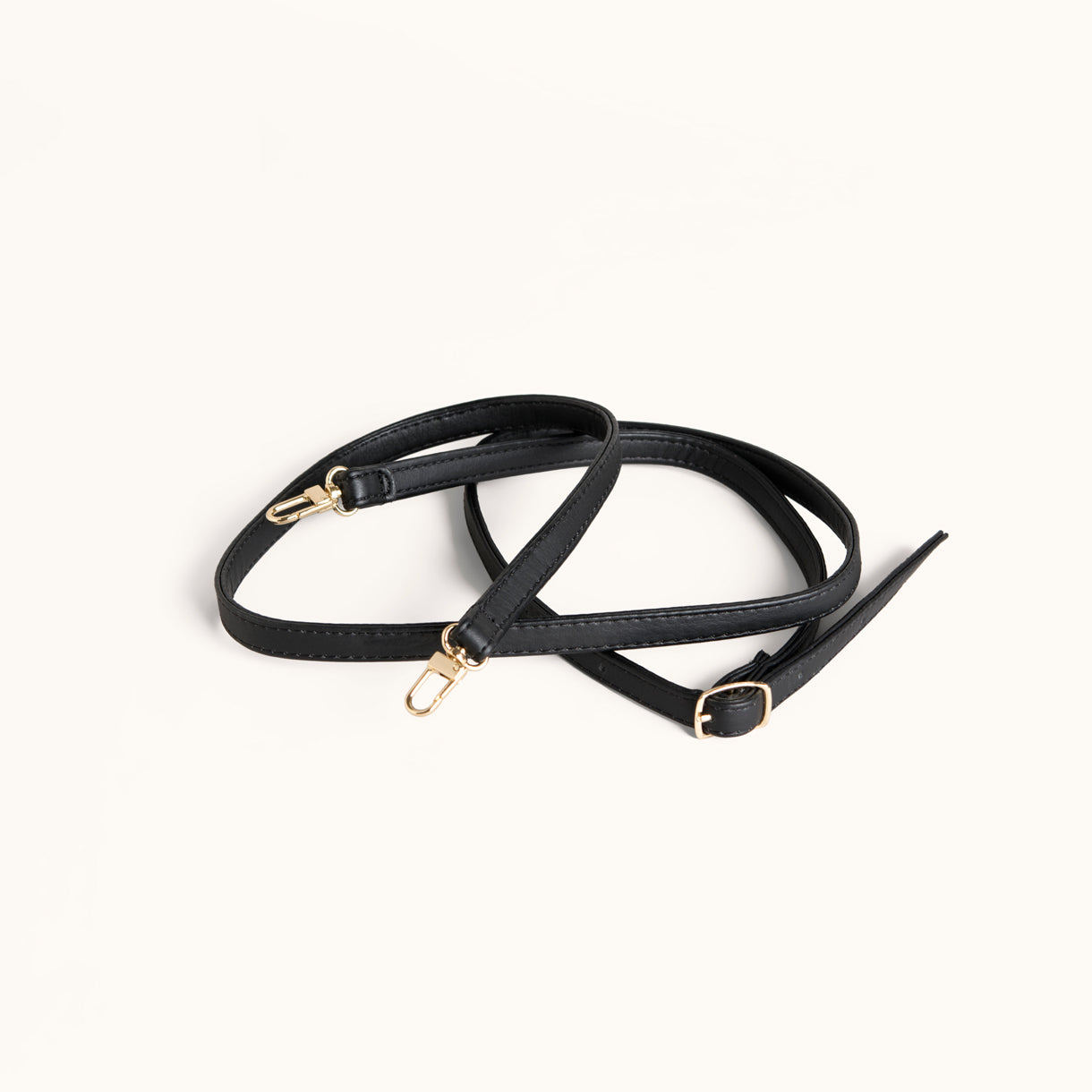 Detachable & Adjustable Black Vegan Leather Shoulder Strap | Lee Coren
